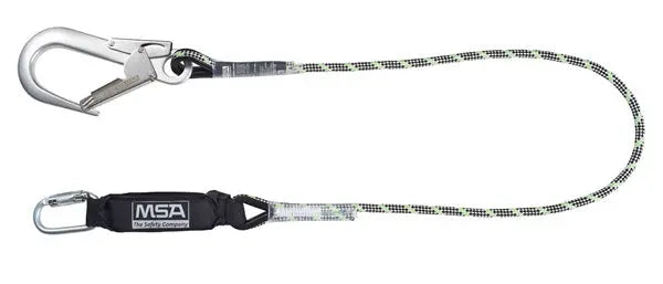 Msa Msa M Kernmantle Energy Absorbing Lanyard Msa10185614 - Chrome 1.8M - Customisable Lanyards