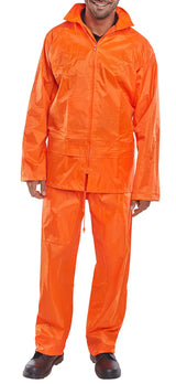 Beeswift Nylon Weatherproof Suit Nbds - Orange - Customisable Suits