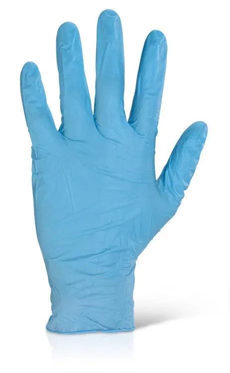 Beeswift Nitrile Disposable Powder Free Gloves Ndgpf50 Nb - Blue - Customisable Nitrile