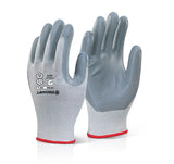 Beeswift Nitrile Foam Nylon Gloves Nfng - Grey - Customisable Nitrile