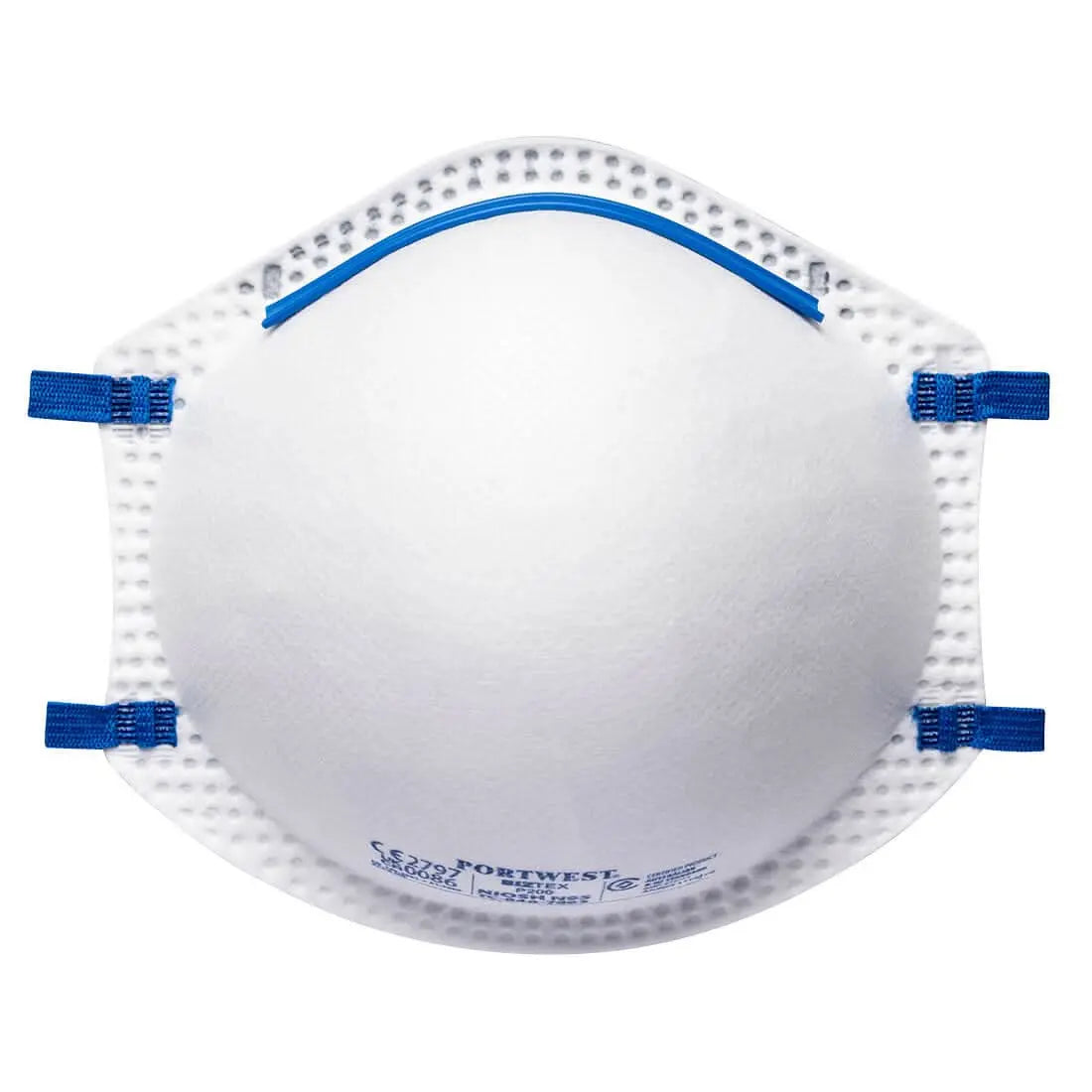 Portwest FFP2 Respirator Pk20 - White OneSize - Customisable PPE