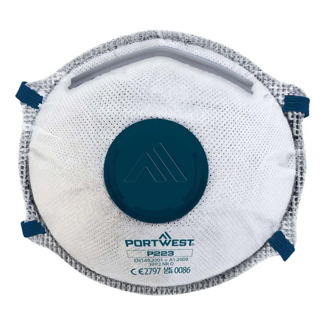 Portwest Ffp2 Carbon Valved Dolomite Respirator Pk10 P223 - White - Customisable PPE