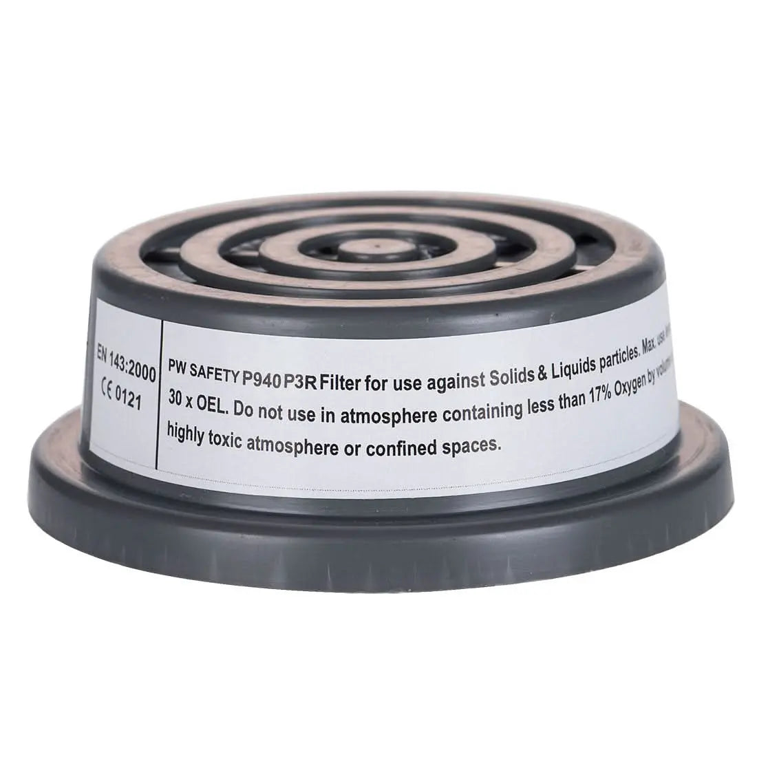 Portwest P3 Particle Filter Special Thread Connection Pk6 P940 - Grey - Customisable PPE