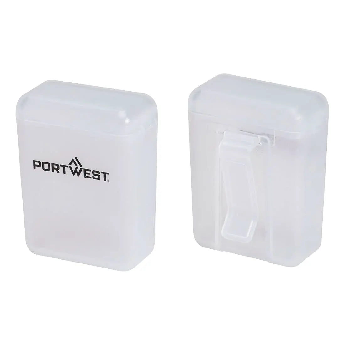 Portwest Ear Plugs Storage Box Pk50 PA09 - White - Customisable PPE
