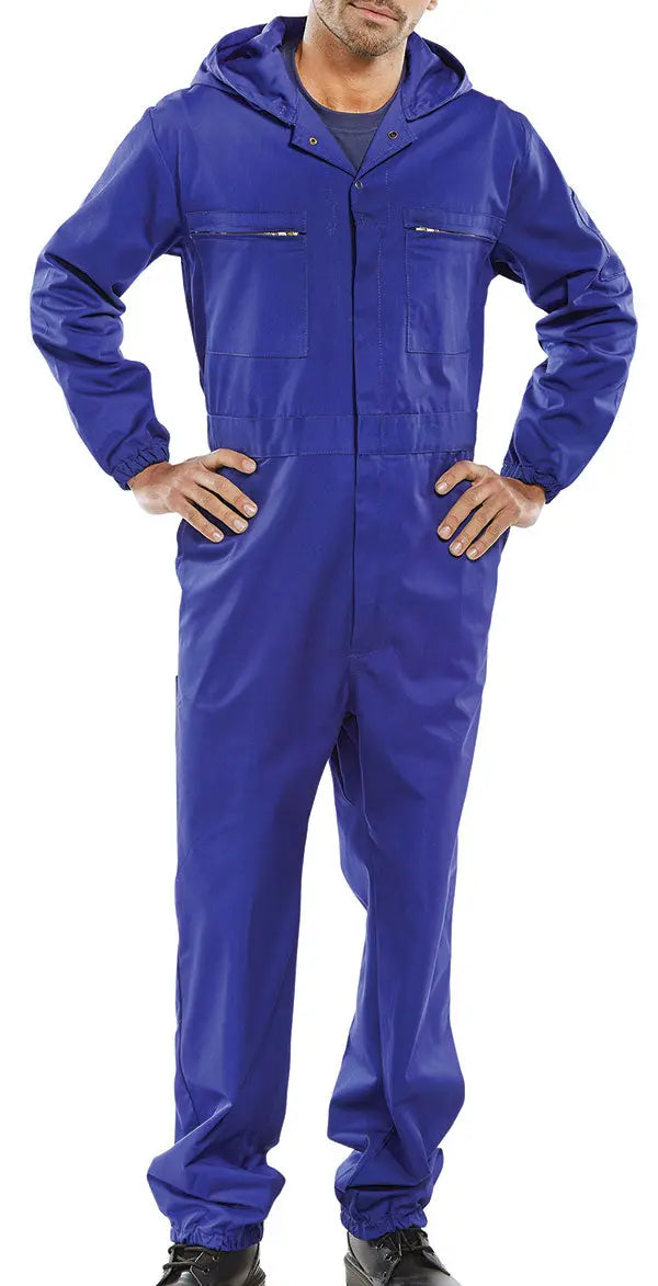 Beeswift Hooded Boilersuit Pcbshcar - Royal Blue - Customisable Boilersuits