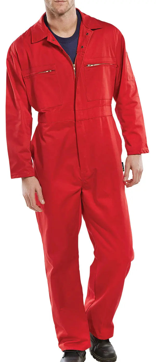 Beeswift Heavyweight Boilersuit Pcbshw - Red - Customisable Boilersuits