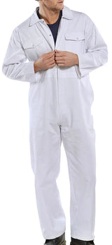 Beeswift Boilersuit Pcbs - White - Customisable Boilersuits