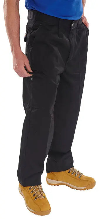 Beeswift Heavyweight Drivers Trousers Pct9 - Black - Customisable Trousers