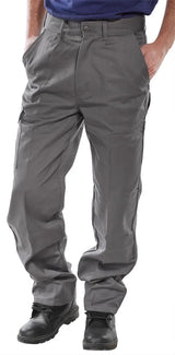 Beeswift Heavyweight Drivers Trousers Pct9 - Grey - Customisable Trousers