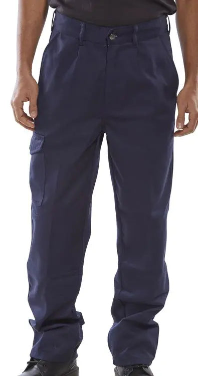 Beeswift Heavyweight Drivers Trousers Pct9 - Navy Blue - Customisable Trousers