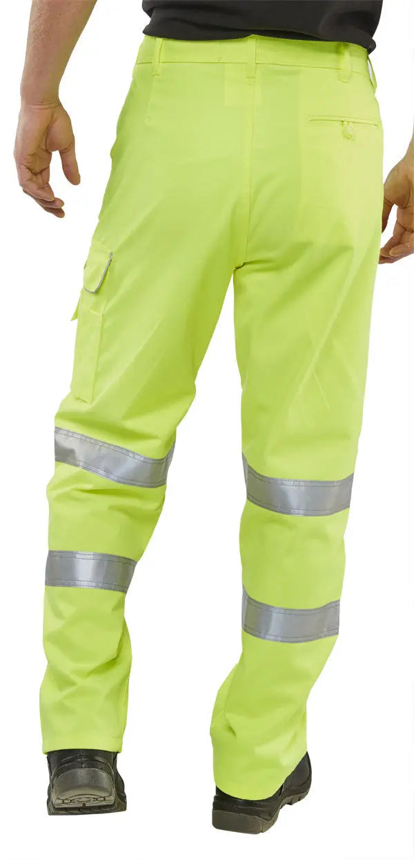 Beeswift Hi Vis Poly Cotton Trousers Pctensy - - Customisable Trousers