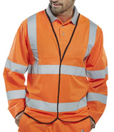 Beeswift Fire Retardant Hi Vis Jerkin Cfrpkj - Orange - Customisable Jerkins