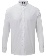 Banded collar grandad long sleeve shirt