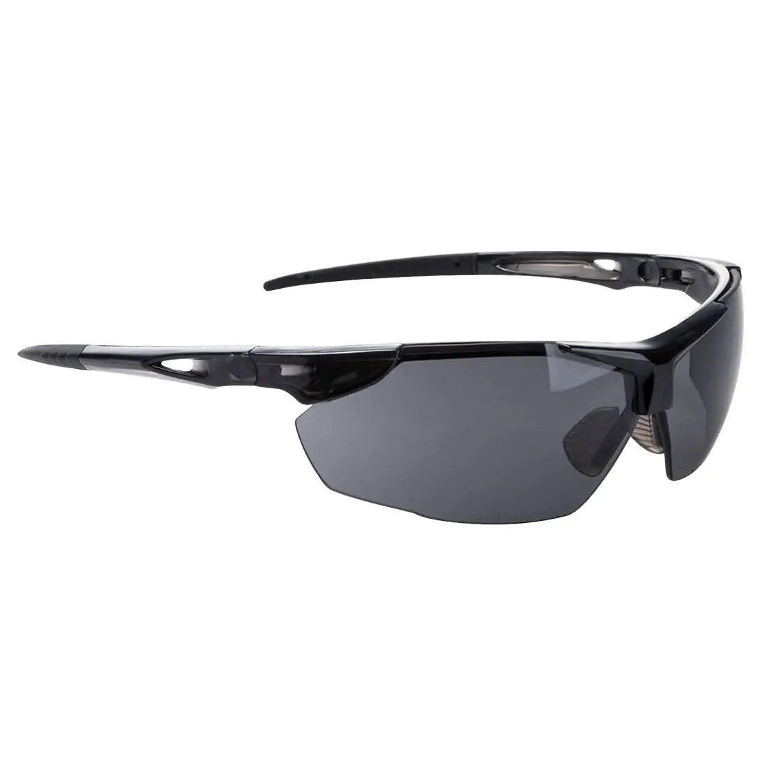 Portwest Defender Safety Glasses PS04 - Smoke - Customisable PPE