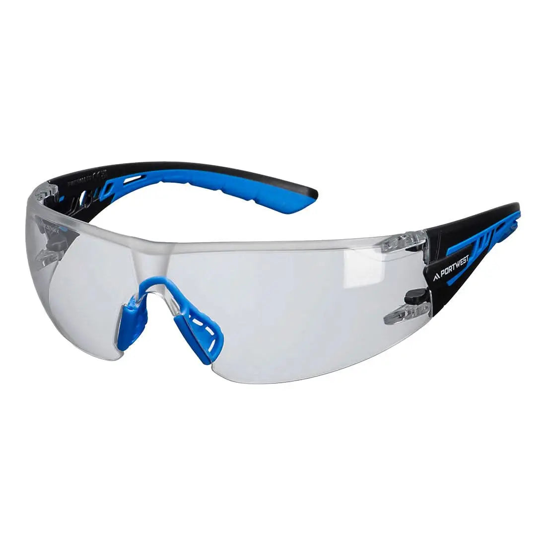 Portwest Tech Look Lite Kn Safety Glasses PS27 - Clear - Customisable PPE