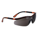 Portwest Neon Safety Safety Glasses PS34 - Smoke - Customisable PPE