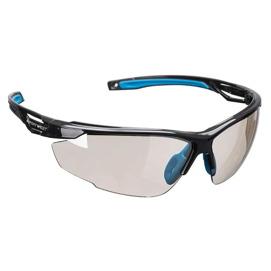Portwest Anthracite Kn Safety Glasses PS37 - Mirror - Customisable PPE