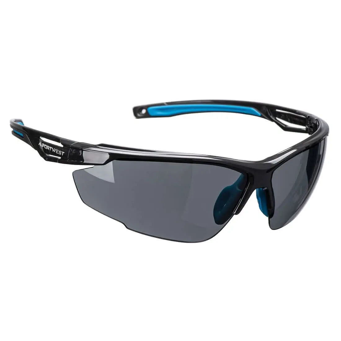 Portwest Anthracite Kn Safety Glasses PS37 - Smoke - Customisable PPE