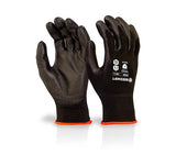 Beeswift Pu Coated Gloves Pug - Black - Customisable Polyurethane
