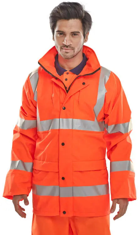 Beeswift Hi Vis Pu Jacket Puj - - Customisable Jacket