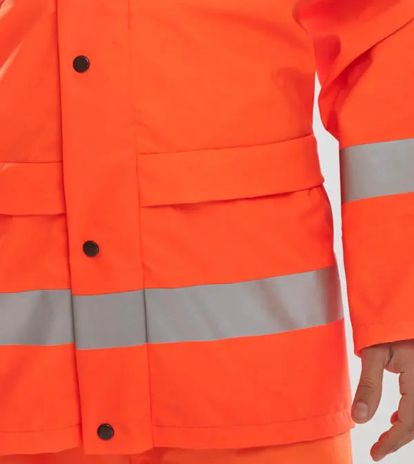 Beeswift Hi Vis Pu Jacket Puj - - Customisable Jacket