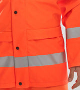 Beeswift Hi Vis Pu Jacket Puj - - Customisable Jacket