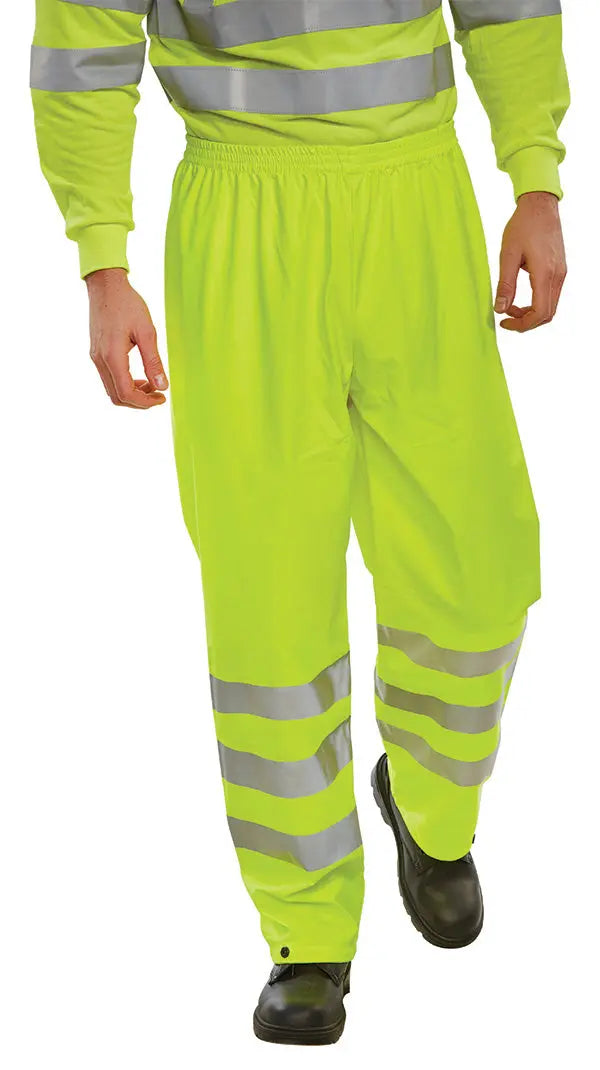 Beeswift Hi Vis Pu Overtrousers Put471 - Saturn Yellow - Customisable Trousers