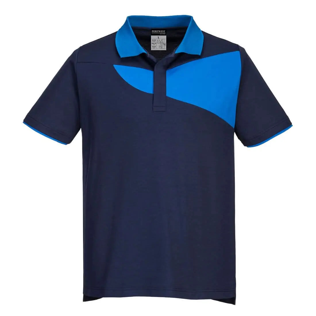 Portwest PW2 Cotton Comfort Polo Shirt PW210 - Navy Royal - Customisable Polos