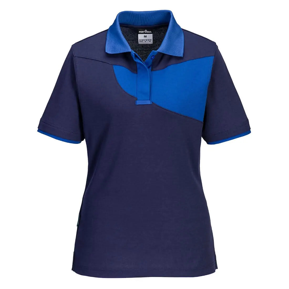 Portwest Pw2 WomenS Polo Shirt SS PW219 - Navy Royal - Customisable Polos