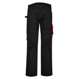 Portwest Pw2 Service Trousers PW240 - Black Red - Customisable Trousers