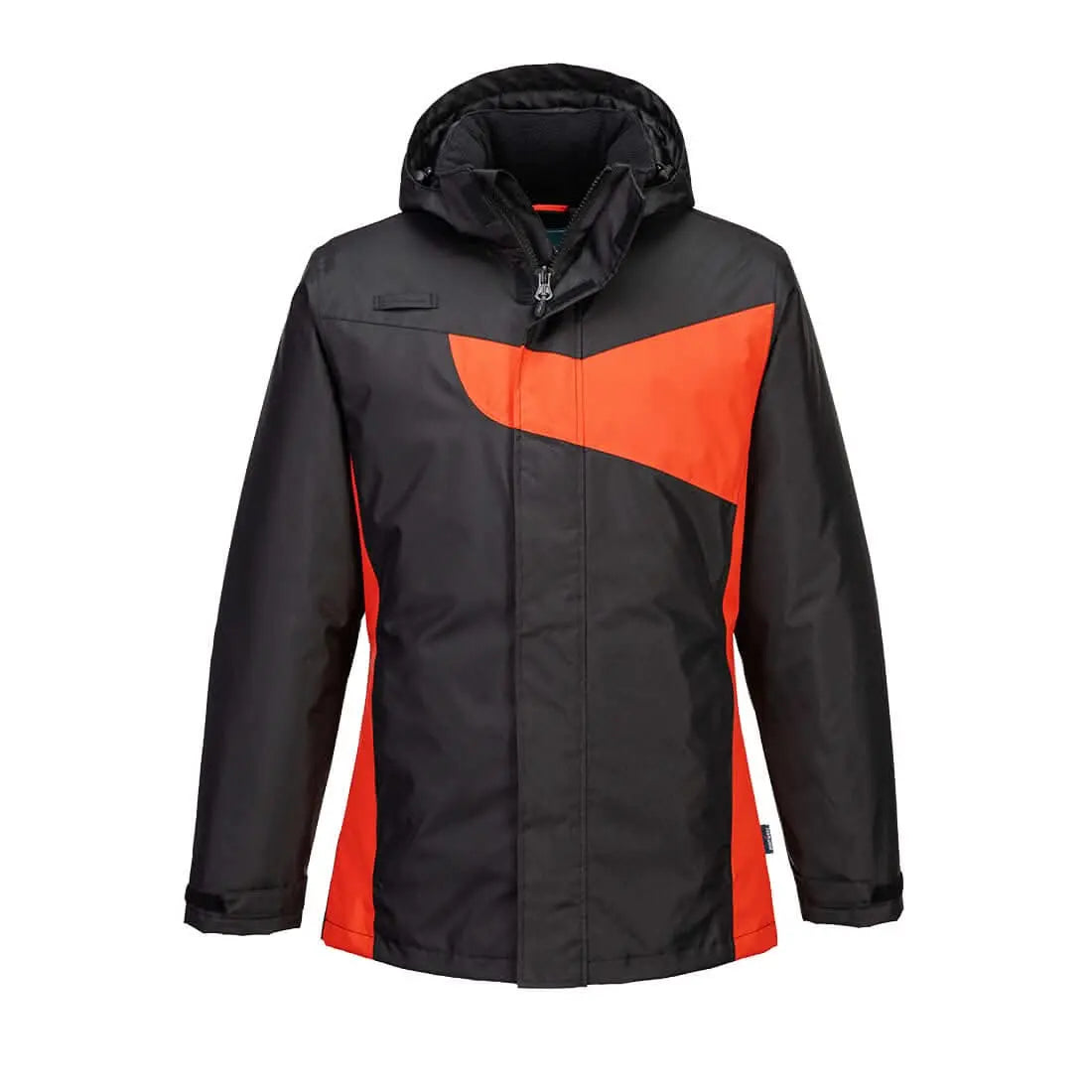 Portwest Pw2 Winter Jacket PW260 - Black Red - Customisable Jacket