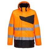 Portwest Pw2 Hi Vis Rain Jacket PW265 - Orange Black - Customisable Jacket