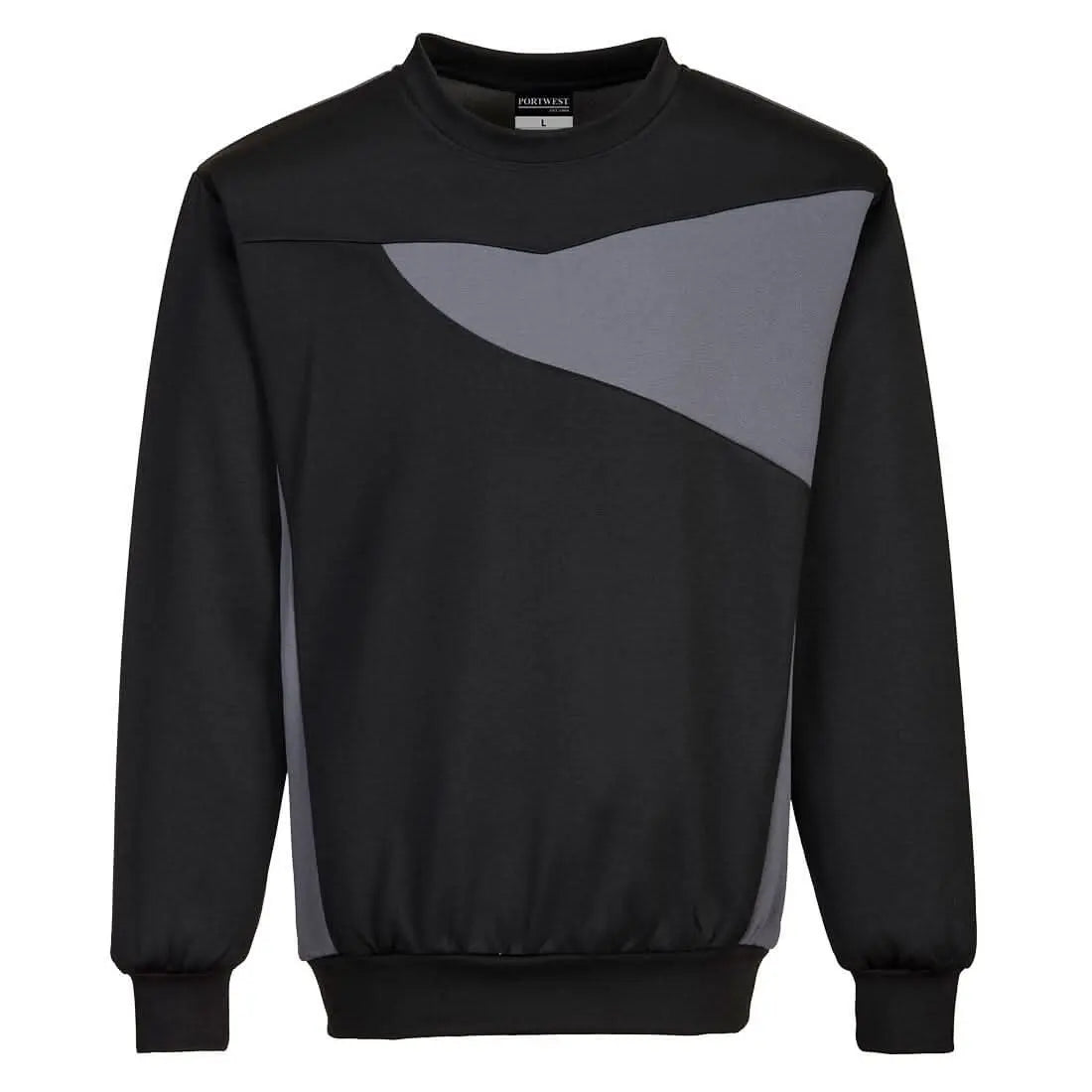 Portwest Pw2 Sweatshirt PW273 - Black Zoom Grey - Customisable Sweatshirts
