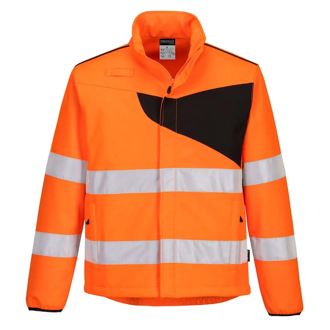Portwest Pw2 Hi Vis Softshell 2L PW275 - Orange Black - Customisable Hi-Vis Jackets