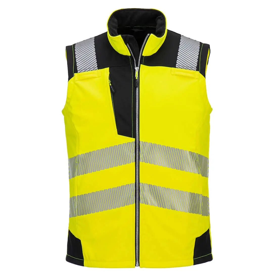 Portwest Hi Vis Softshell Gilet 3L PW325 - Yellow Black - Customisable Bodywarmer