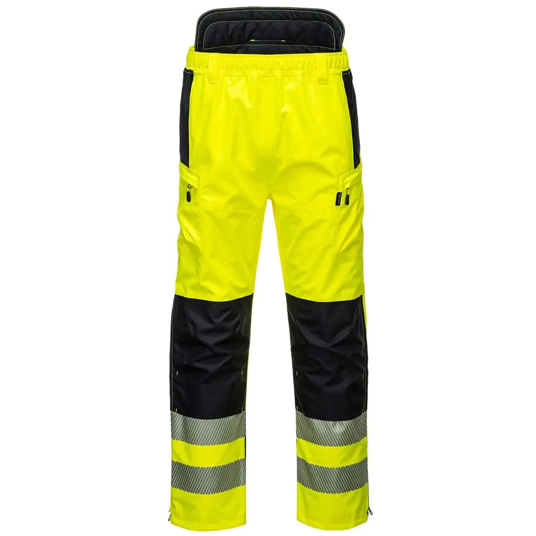 Portwest Pw3 Hi Vis Extreme Rain Trousers PW342 - Yellow Black - Customisable Hi-Vis Trousers