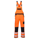 Portwest Pw3 Hi Vis Bib And Brace PW344 - Orange Black - Customisable Coveralls