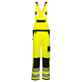Portwest Pw3 Hi Vis Bib And Brace PW344 - Yellow Black - Customisable Coveralls