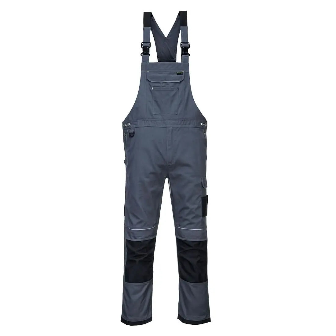 Portwest Pw3 Work Bib And Brace PW346 - Zoom Grey Black - Customisable Coveralls