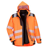 Portwest Pw3 Hi Vis 3 In 1 Jacket PW365 - Orange Black - Customisable Jacket