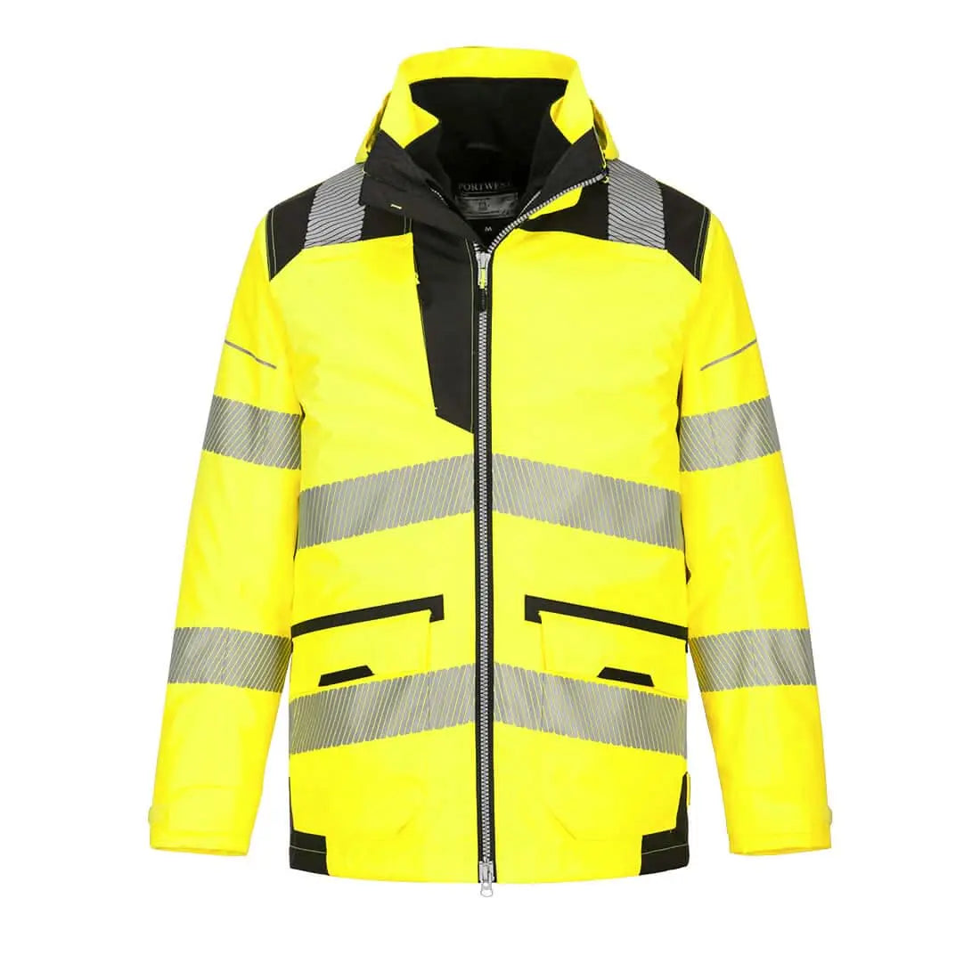 Portwest Pw3 Hi Vis Breathable 5 In 1 Jacket PW367 - Yellow Black - Customisable Jacket