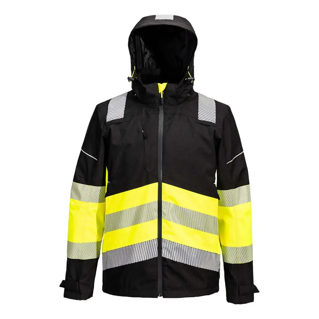 Portwest Pw3 Hi Vis Class 1 Extreme Rain Jacket PW368 - Yellow Black - Customisable Jacket