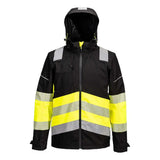 Portwest Pw3 Hi Vis Class 1 Extreme Rain Jacket PW368 - Yellow Black - Customisable Jacket