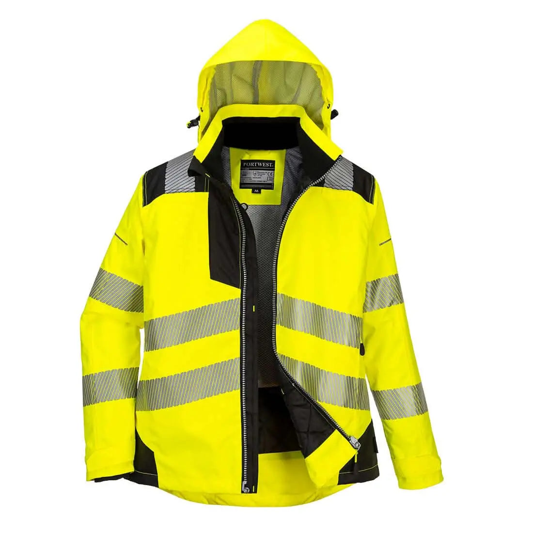 Portwest Pw3 Hi Vis WomenS Winter Jacket PW382 - Yellow Black - Customisable Jacket