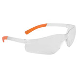 Portwest Pan View Safety Glasses PW38 - Clear Orange - Customisable PPE