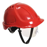 Portwest Endurance Plus Visor Helmet PW54 - Red - Customisable Helmets