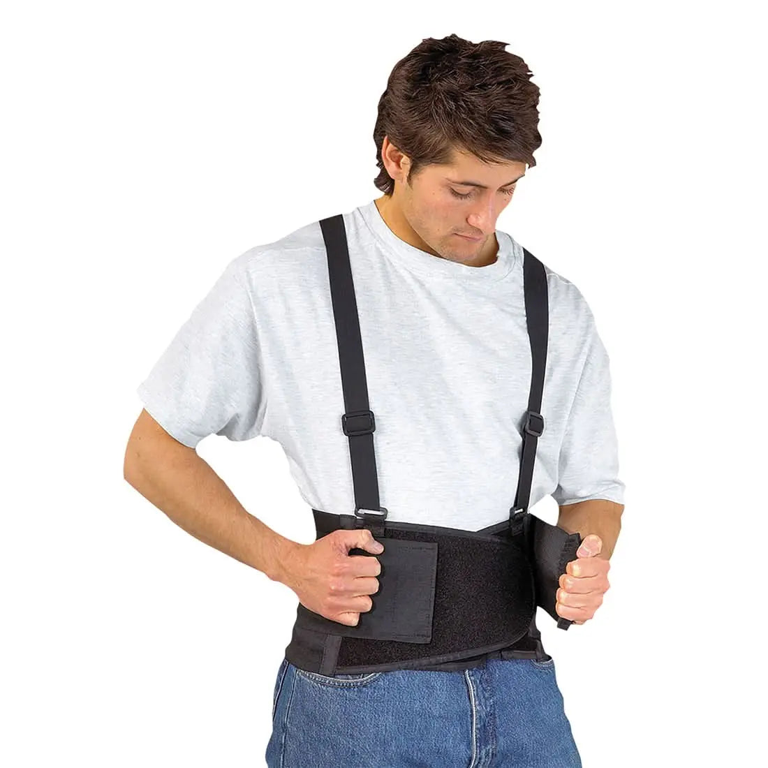 Portwest Back Support Belt PW80 - Black - Customisable PPE