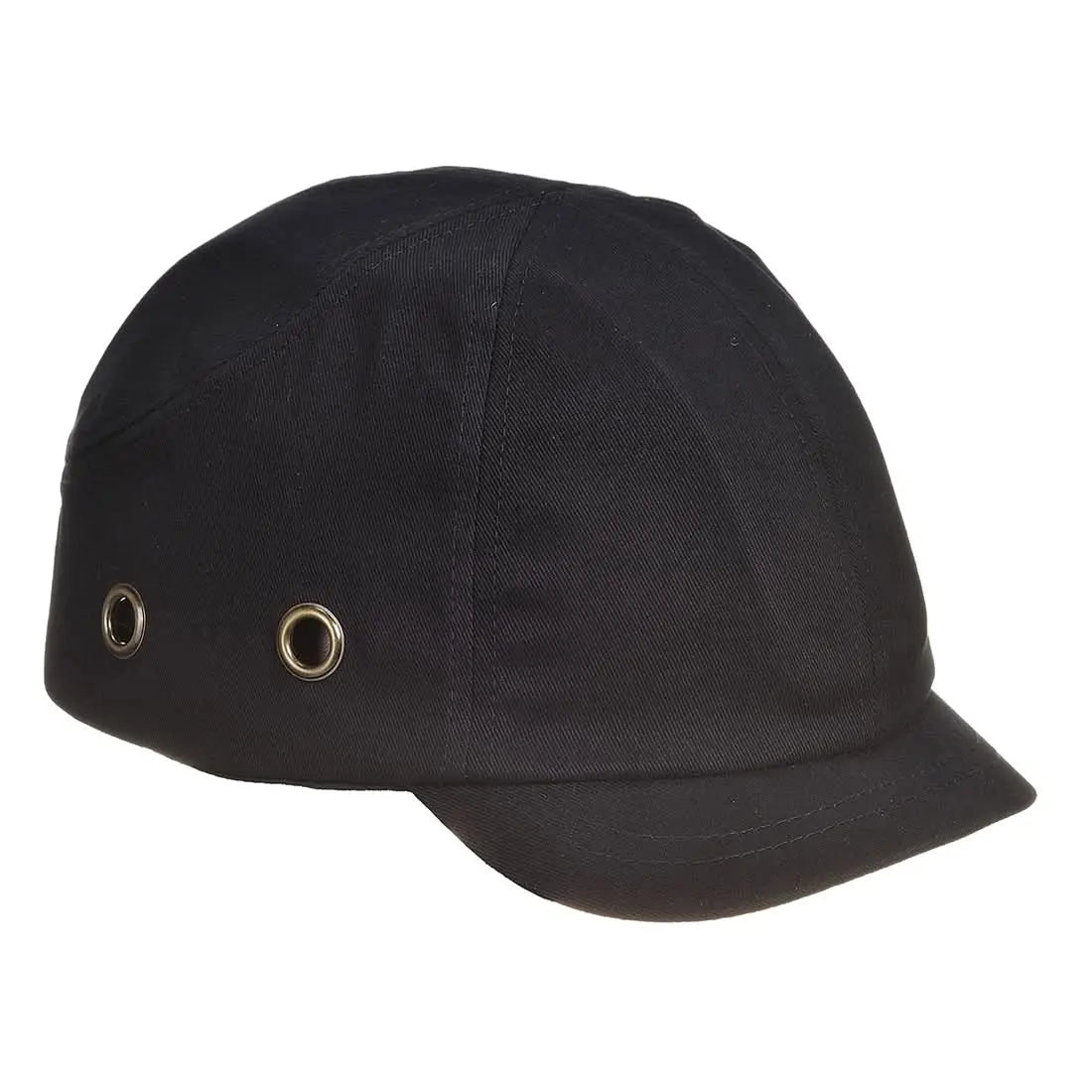 Portwest Short Peak Bump Cap PW89 - Black - Customisable PPE