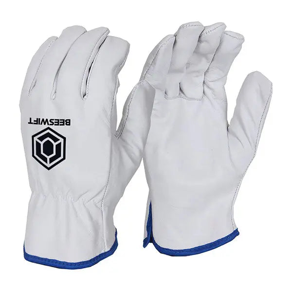 Beeswift Quality Lined Drivers Gloves Qldg - Grey - Customisable Leather