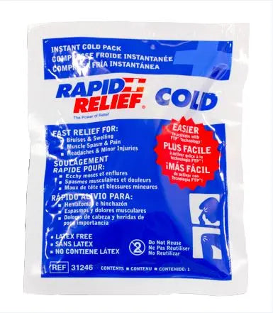 Rapid Relief Rapid Relief Instant Cold Pack Small L X Ra35246 - White 6" - Customisable Therapy